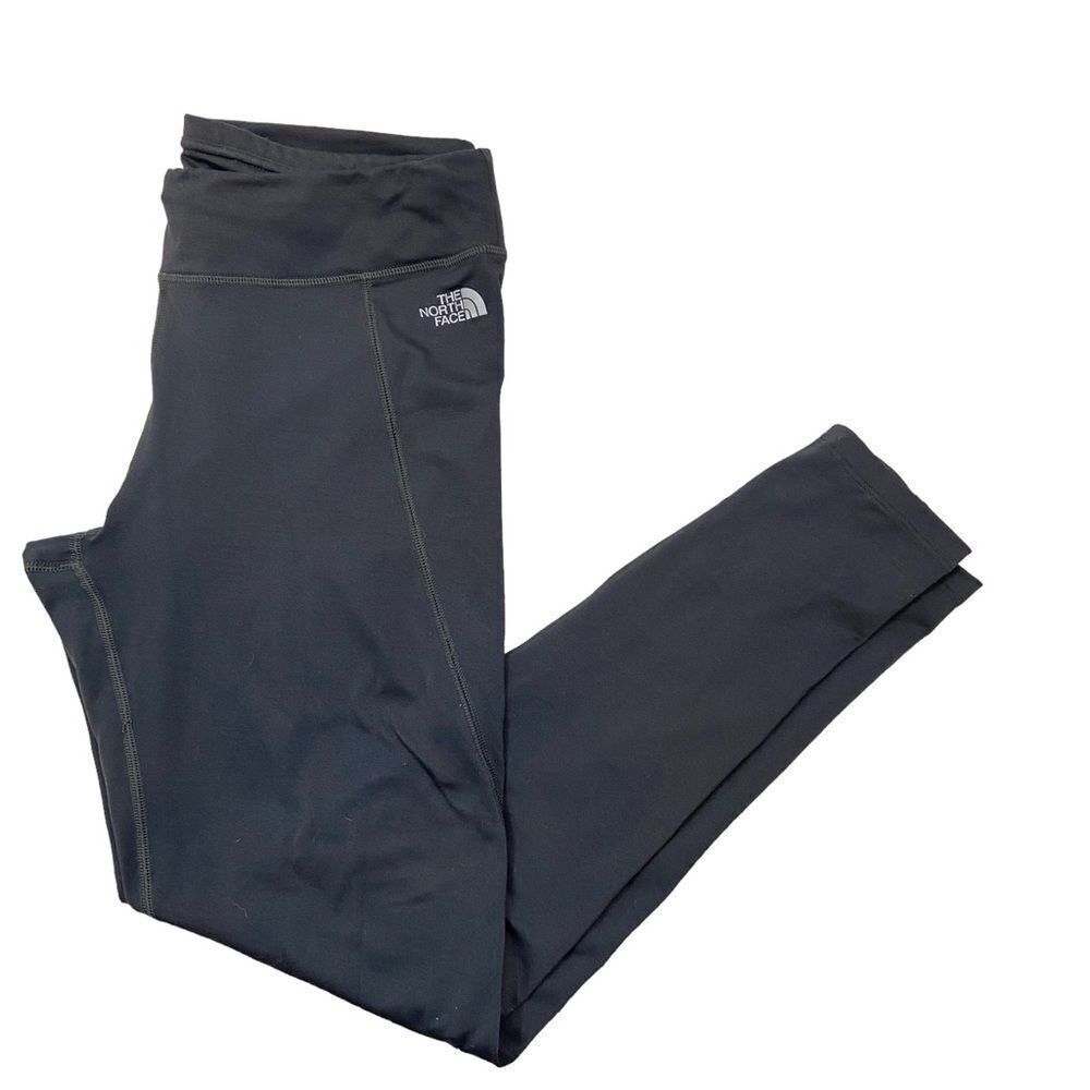 The North Face Women’s Grey Leggings With Ruching on Back of Legs Size Large